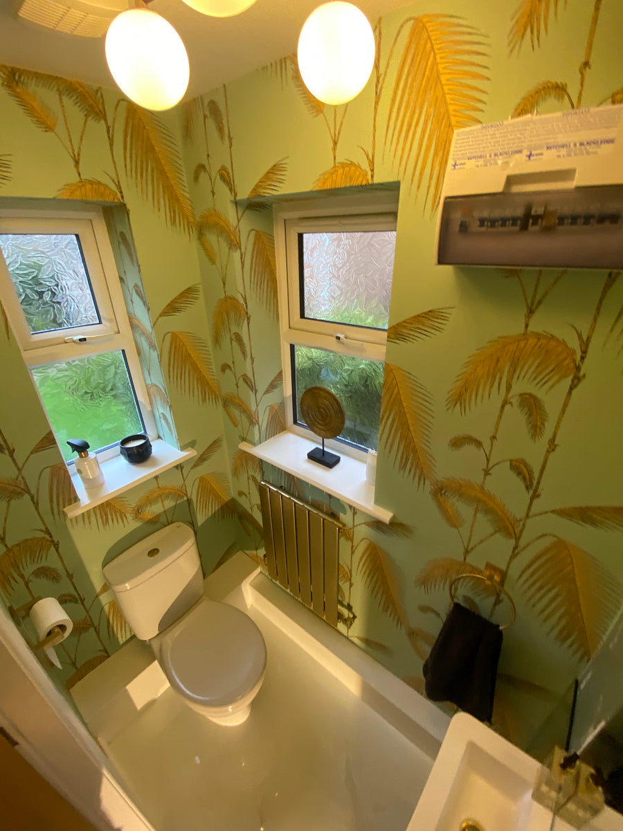 Wallpapered cloakroom — Preston Plumbing Services
